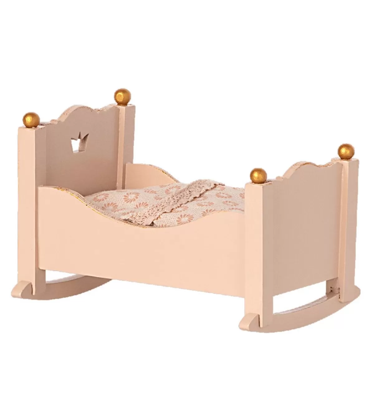 Store Maileg Cradle / Rocking Cradle For The Baby Mice Pink